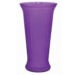 Ribbed Flare Glass Vase - Frosted Lilac